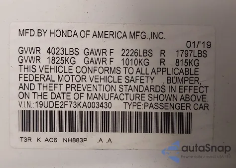 2019 Acura Ilx Premium from USA, damaged, VIN 19UDE2F73KA003430